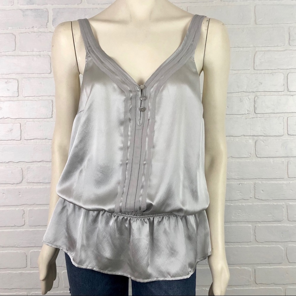 WHBM silver gray cami tank top, NWT